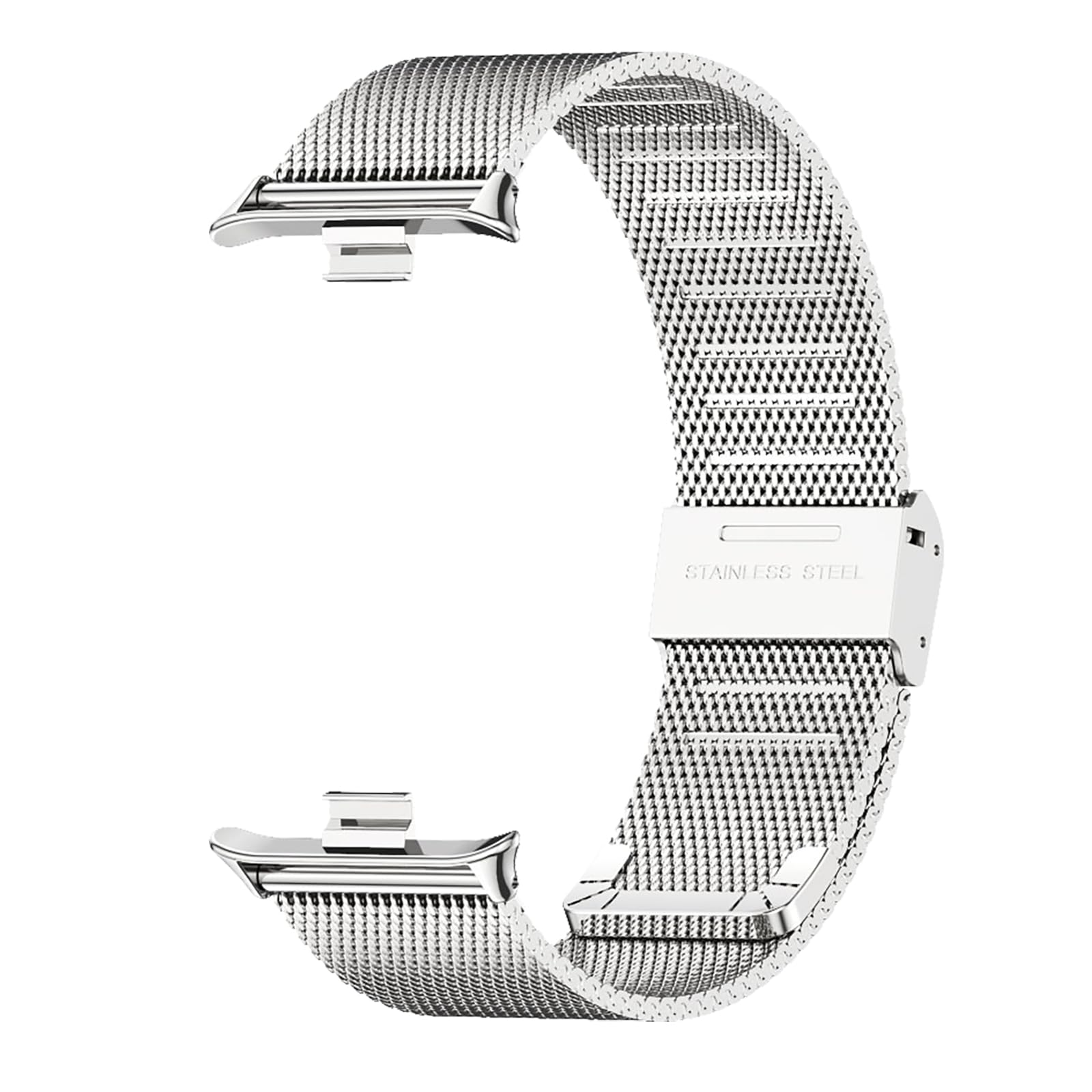 Correa de Metal Compatible con Redmi Watch 5, 4, Xiaomi Smart Band 9 Pro, 8 Pro - Diseño Milanés de Acero Inoxidable - Tamaño Ajustable 142 mm - 215 mm - Plata