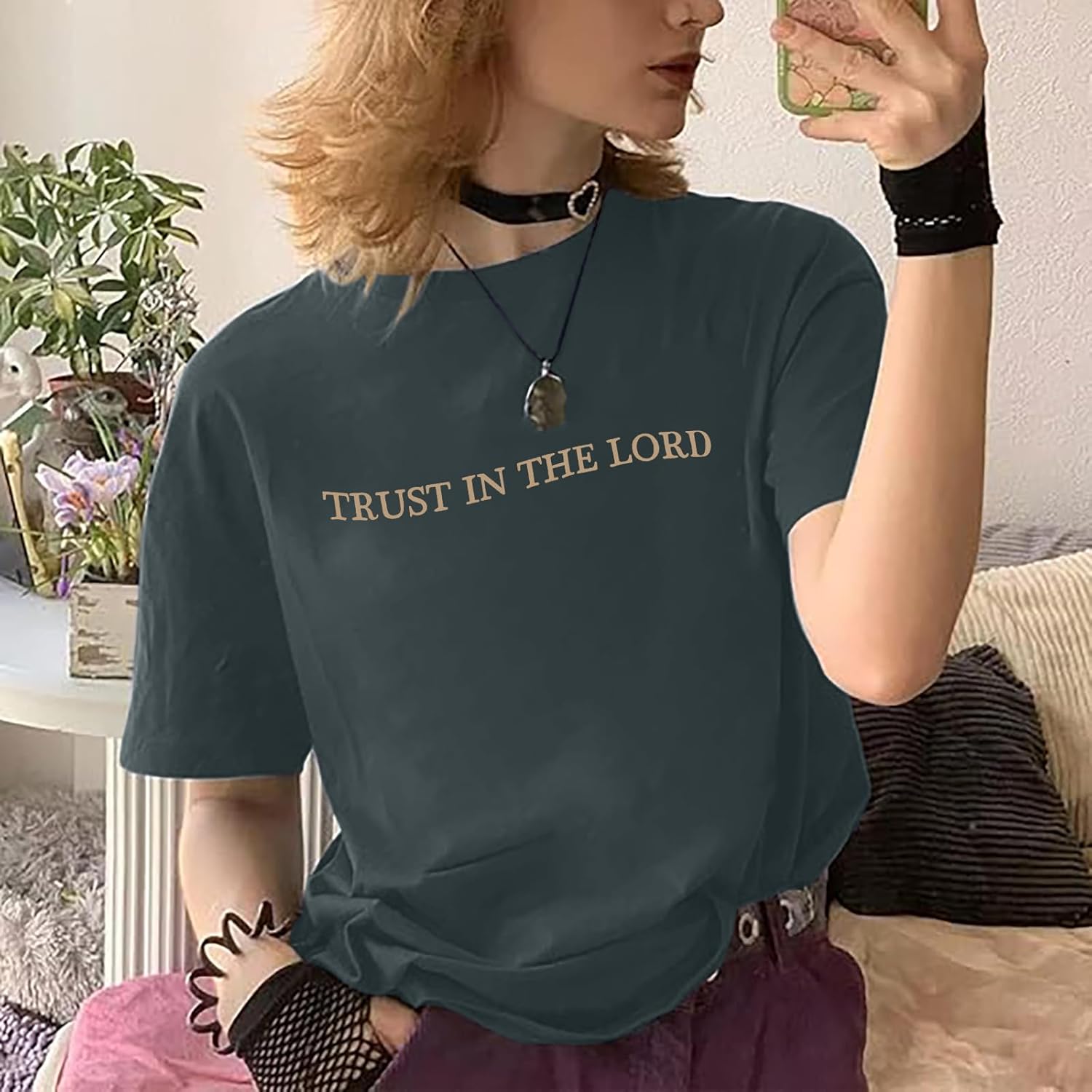 Trust in The Lord Christian Shirts God Faith Religious T Shirts Oversized Jesus Tshirt Women Bible Verse Tee Tops - Image 6