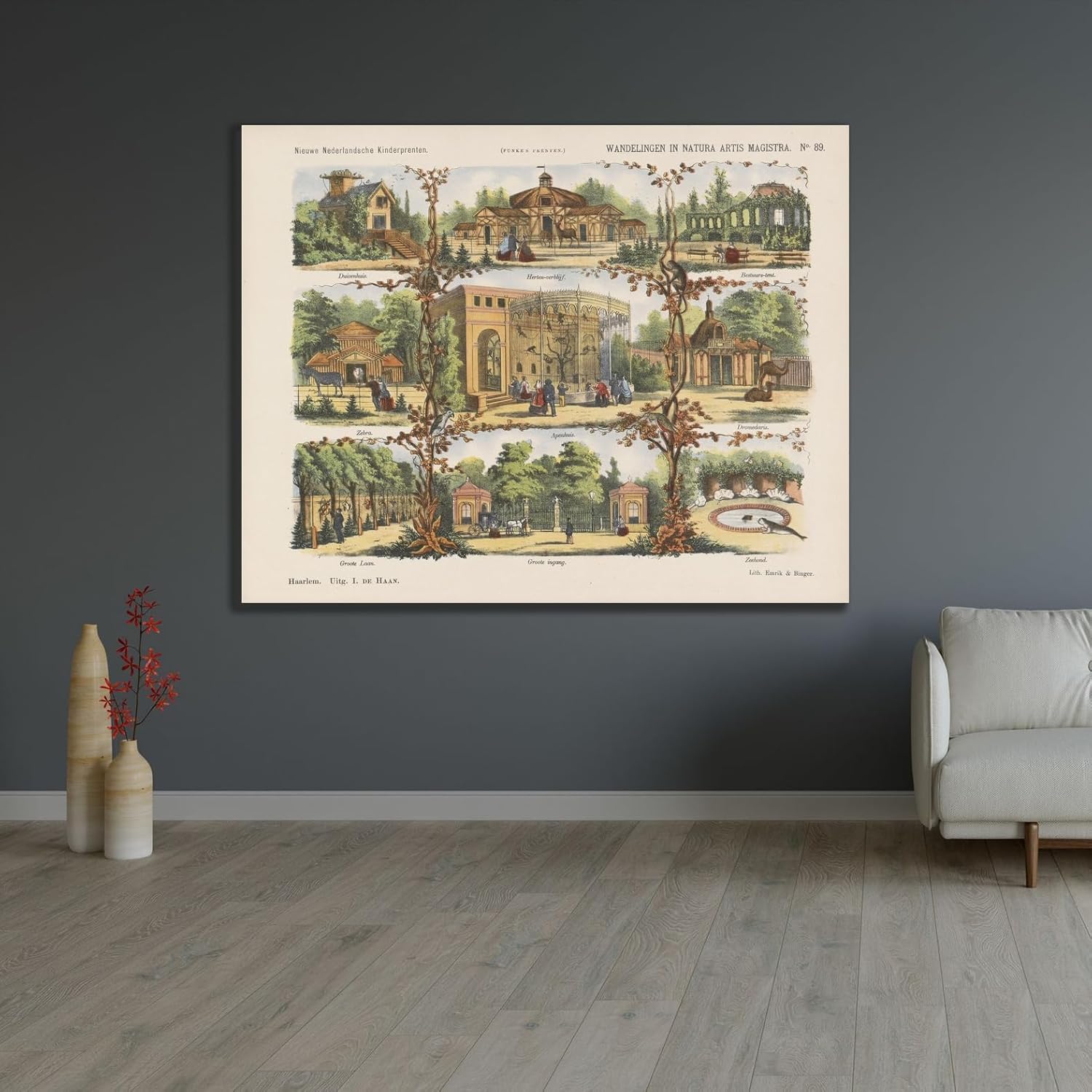 ArtDirect Walks in Natura Artis Magistra (1875-1919) Unframed Art Print Giclee Poster by Emrik & Binger - Ready for Framing with Customization Sizes 10x8, 14x11, 20x16, 31x24, 46x36 and 60x47 inches