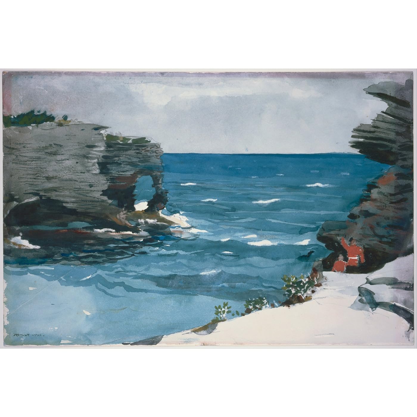 Impression giclée de qualité musée Homer Rive rocheuse des Bermudes 76x101 - 2
