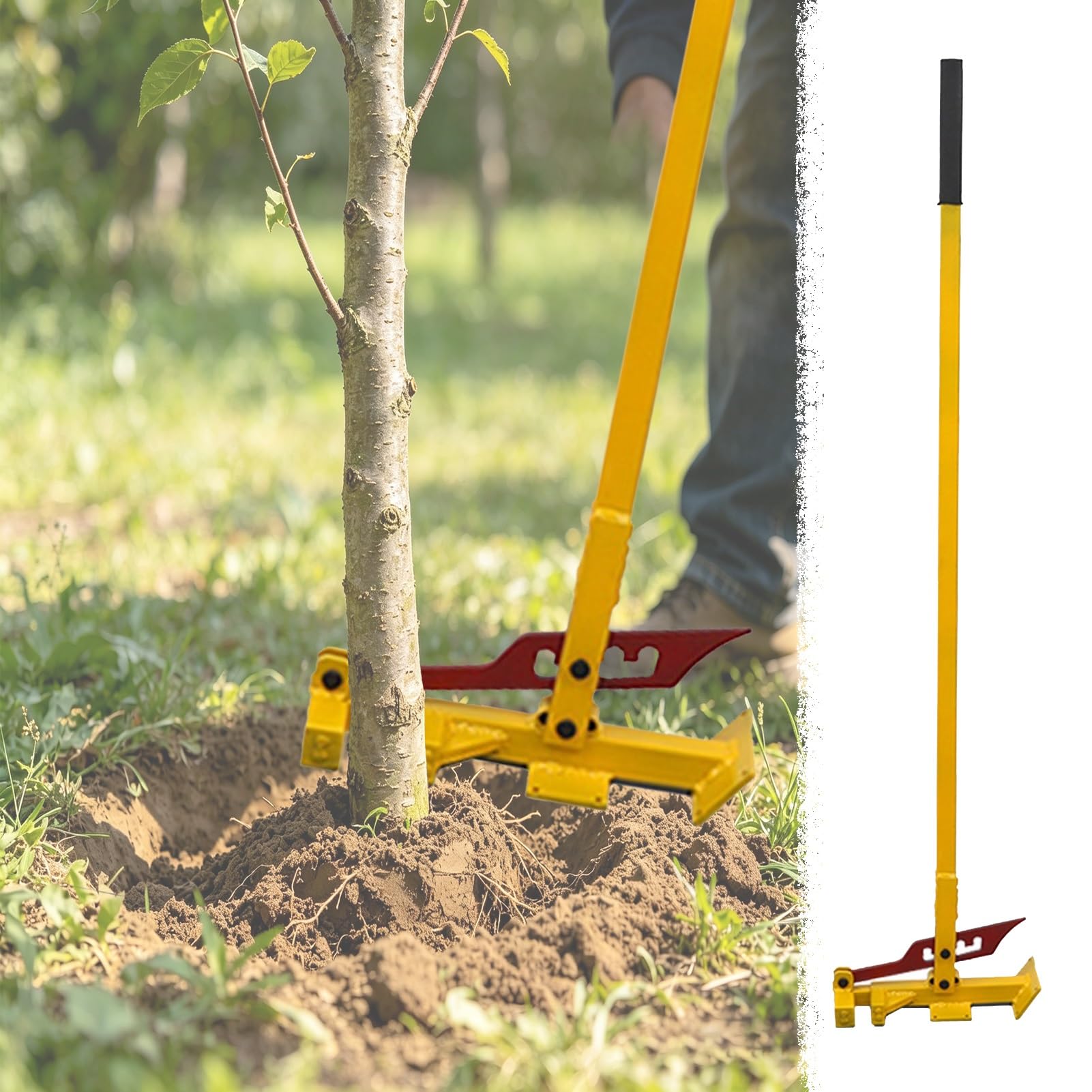 Manueller Hebel-Sapling-Abzieher Werkzeug, Müheloser Mehrzweck-Baumabzieher für Betonpfostenentfernung ohne Biegen, Ziehen