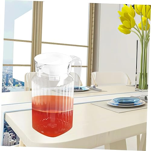 Miniatura 8 de Jarra de agua de vidrio Jarra de agua fría Botella de jugo de botella de té de vidrio a rayas