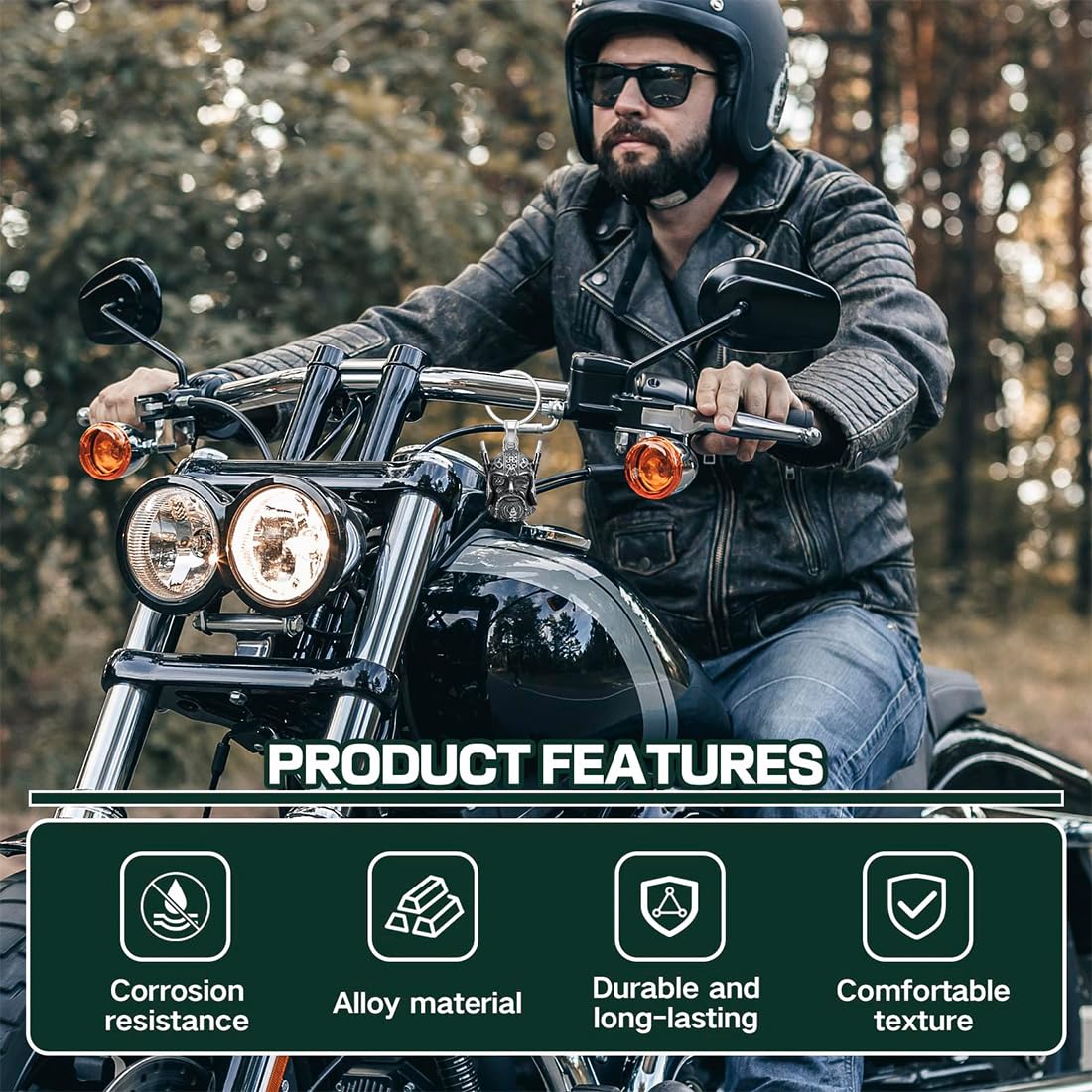 Clochette Protectrice Moto Guardian Ride Bell, Clochette Moto Guerrier Viking Mythologie Nordique Noeud Celtique Accessoire pour Moto pour la Protection des Motards