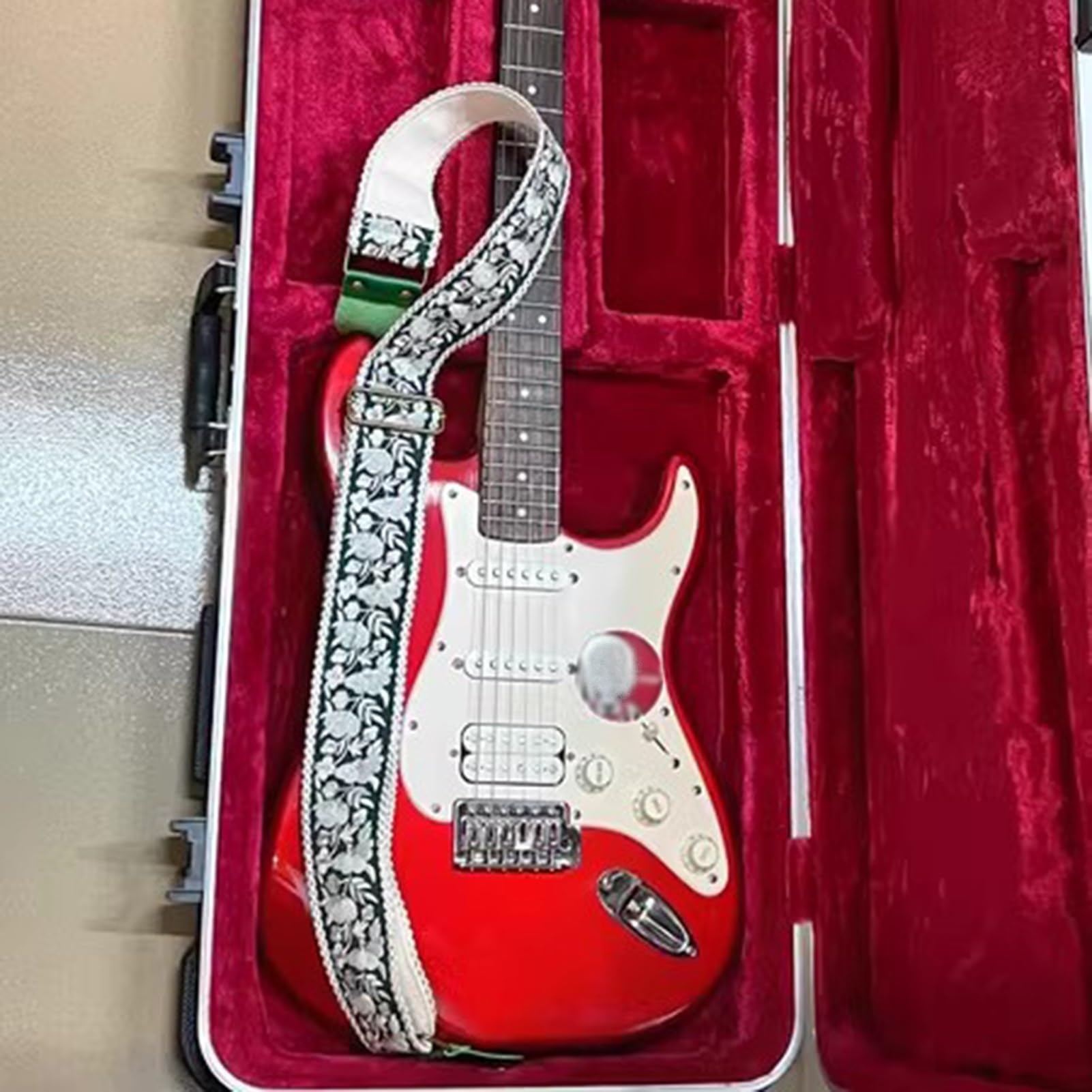 Correa De Guitarra Correas de Guitarra Bordadas en Jacquard de 2,3" a Mano para Bajos, Guitarras eléctricas y acústicas