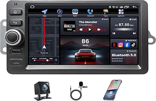 Radio de coche 4Core+64G ROM para Chevy Silverado 2003-2006: 1280 * 800P IPS pantalla táctil estéreo con CarPlay Android Auto 5G WiFi Bluetooth5.0