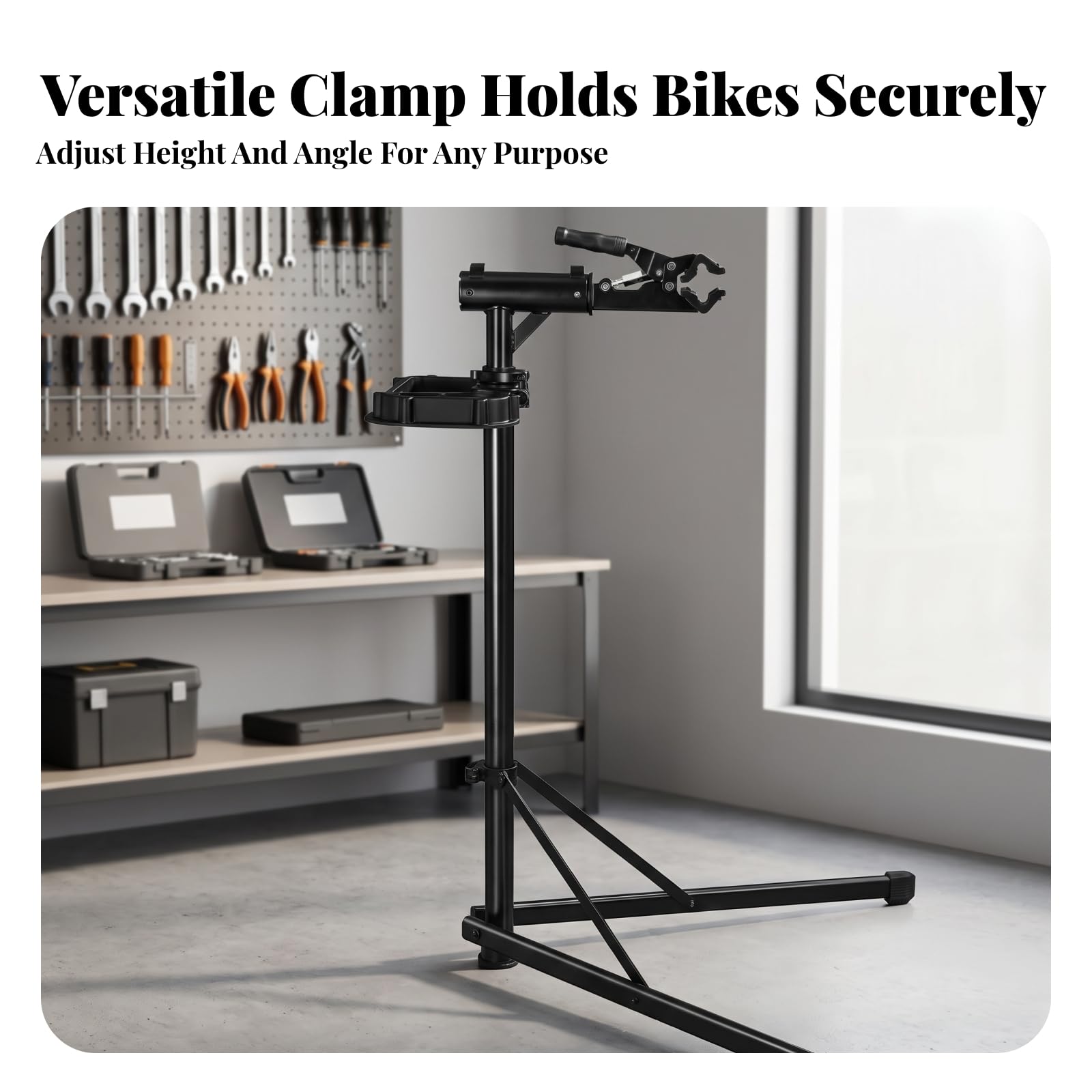 Caballete Trabajo para Bicicleta | Estable, Soporte Reparación para Bicicleta, Resistente, Taller, Garaje, Ciclistas
