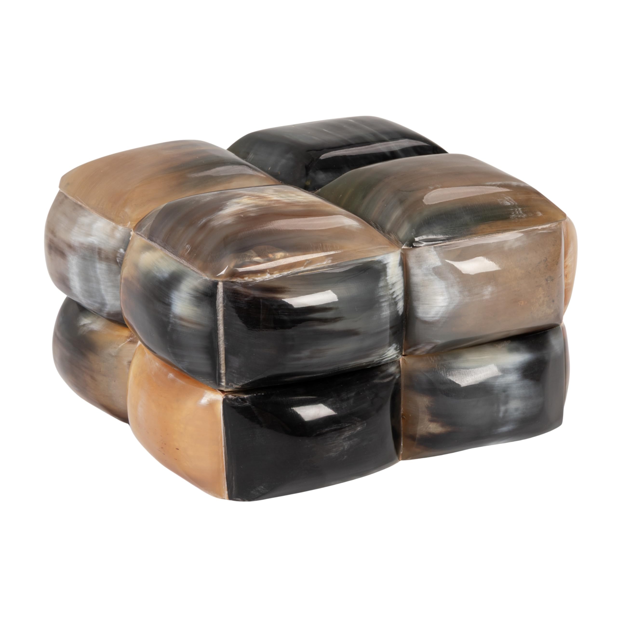 Creative Co-Op Square Horn Studded Box