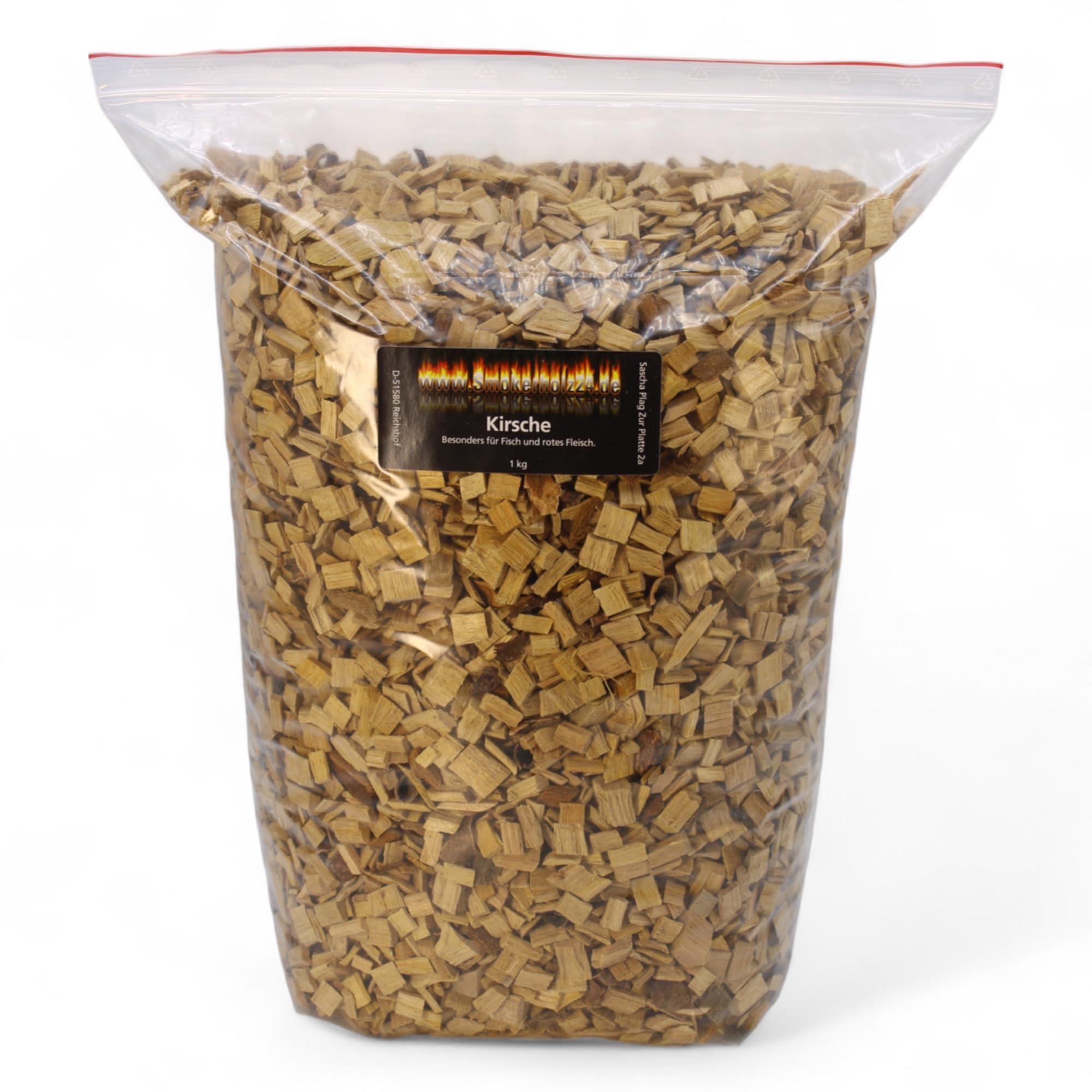 BBQ Wood Chips, Cherry - 1kg - for Barbecue, Kettle Grill or Smoker