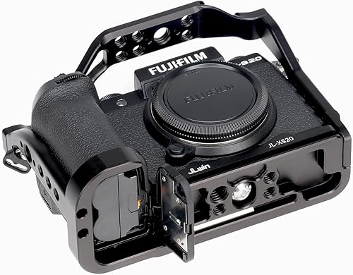 Miniatura 5 de Jaula Foto4easy xs20 para cámara Fujifilm X-S20, placa de liberación rápida para Arca-Swiss, riel NATO, orificios para tornillos de 14 y 38 pulgadas