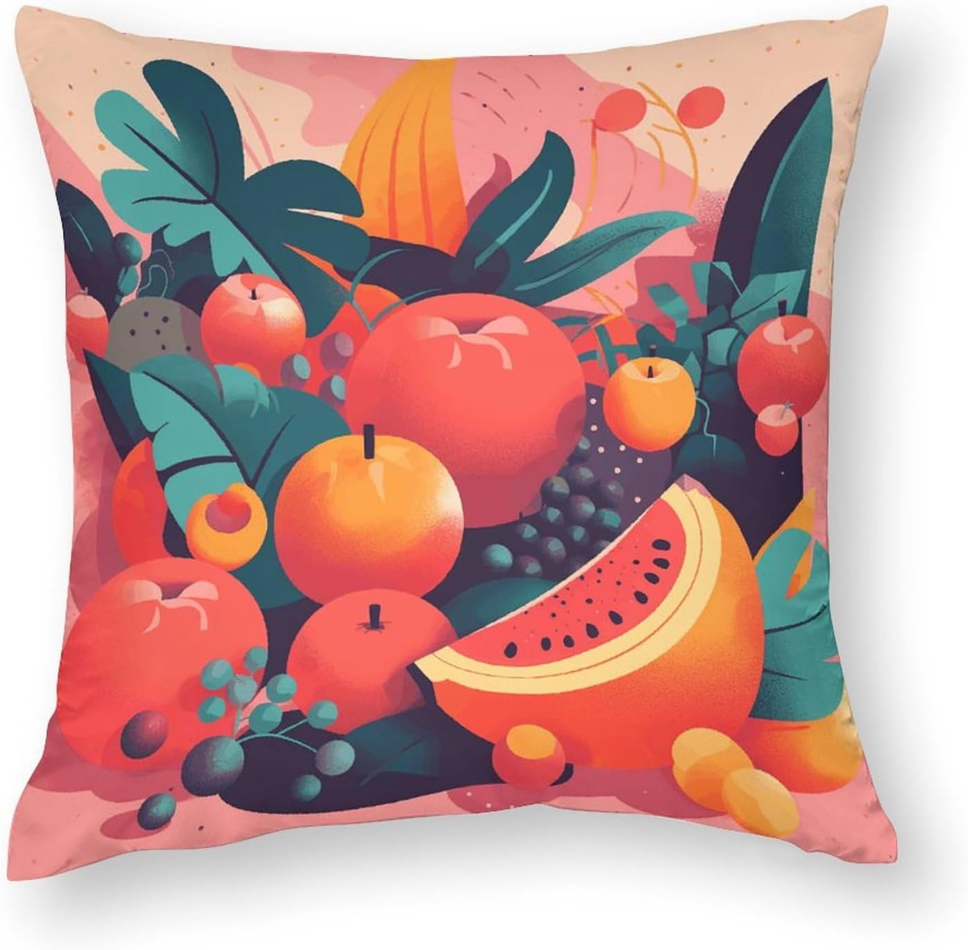 EKYOSHCZ Pile of Peach Fruits Pillow Case Soft Sofa Pillow