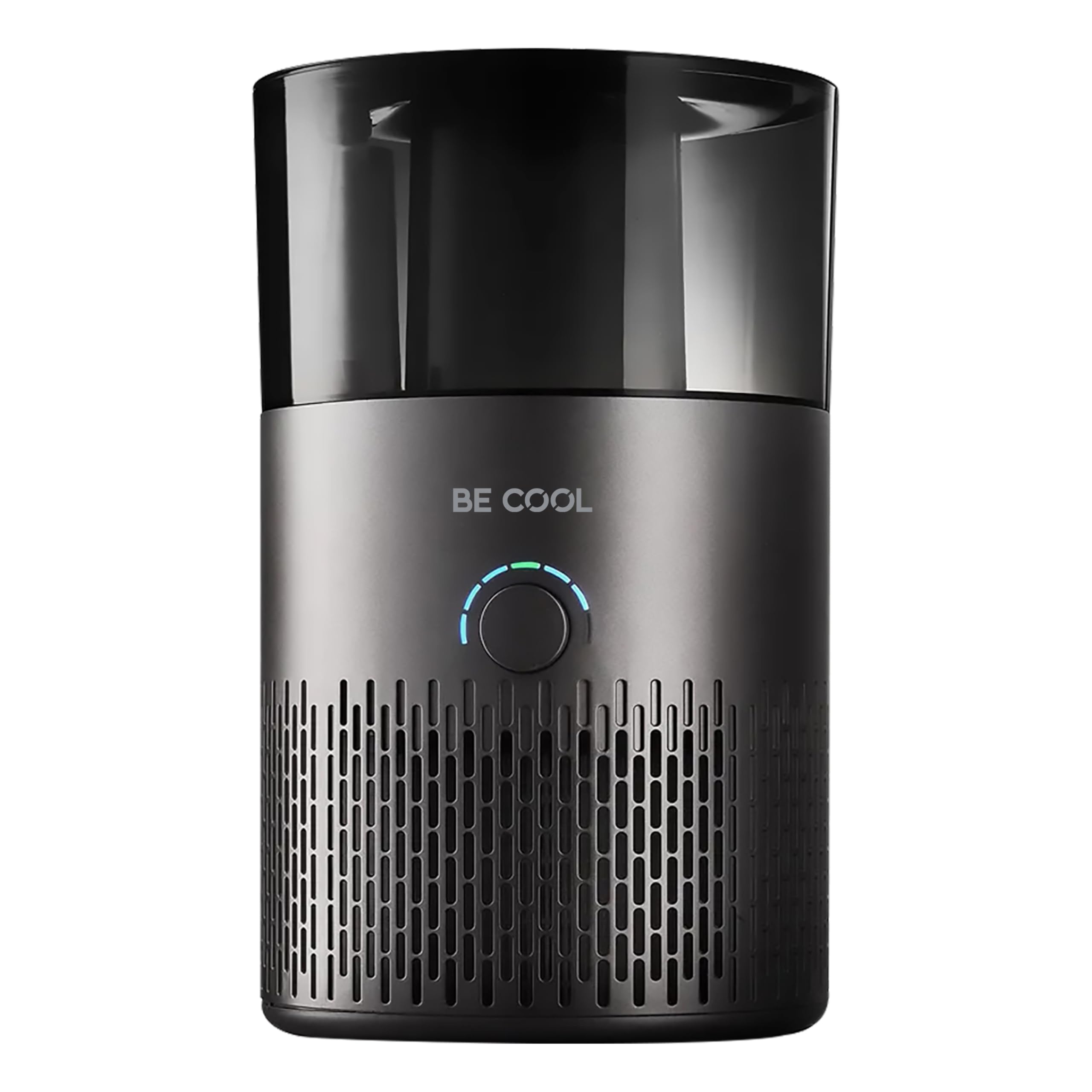 Be Cool Humidificador – aire caliente y frío – 7 niveles de humedad ajustables/rotación de 360 ° – 12 horas de tiempo de funcionamiento, silencioso, depósito de 5 litros/negro