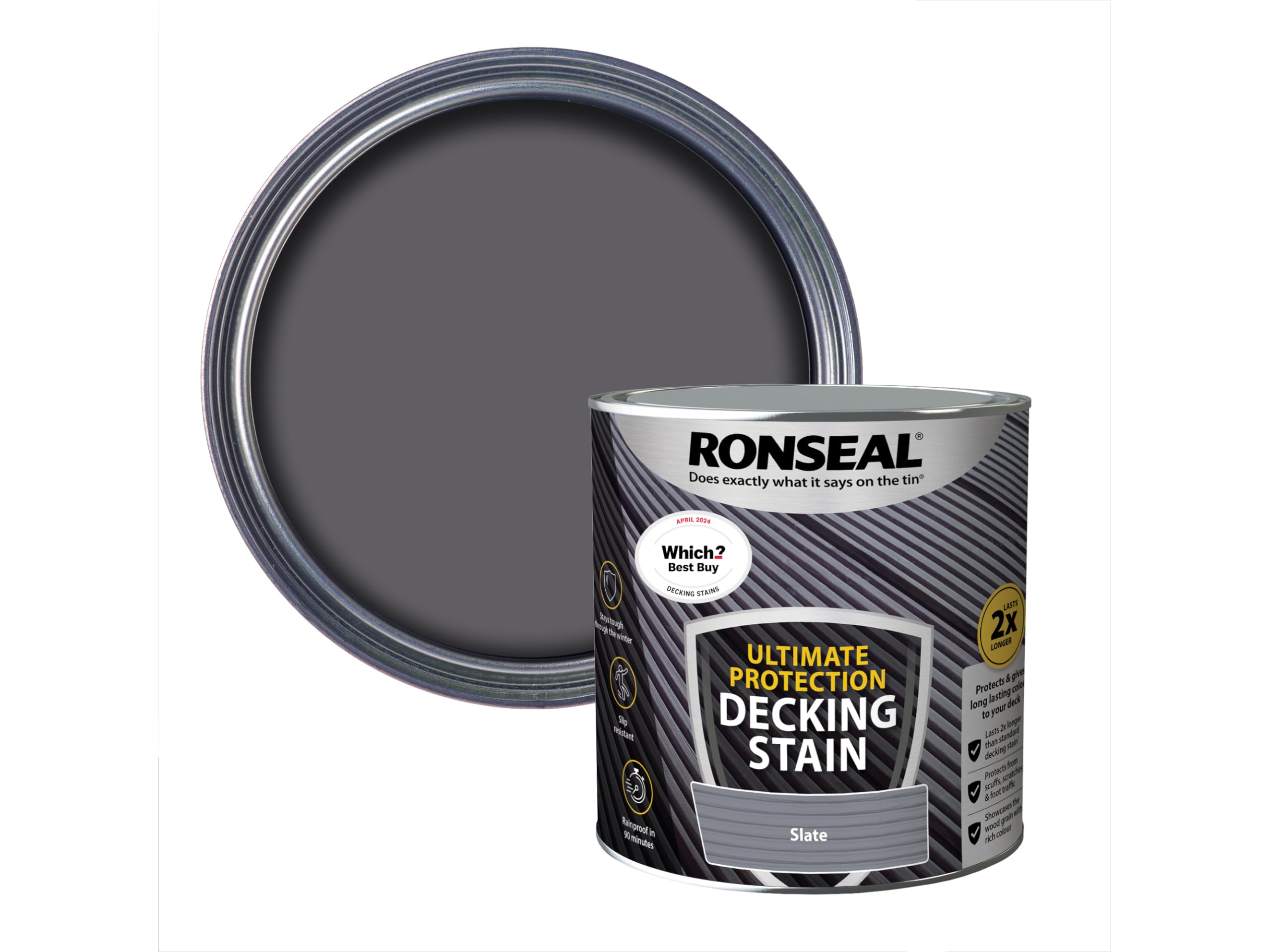 RONSEAL ULTIMATE DECKING STAIN SLATE 2.5L, PAINT