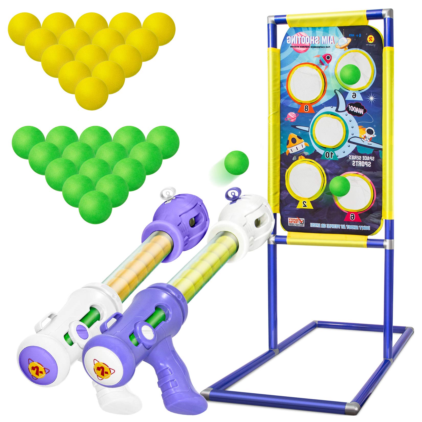 Buy KOVEBBLE Shooting Target with 2pk Foam Ball Popper, Target Stand Toy Foam Blaster for Kids