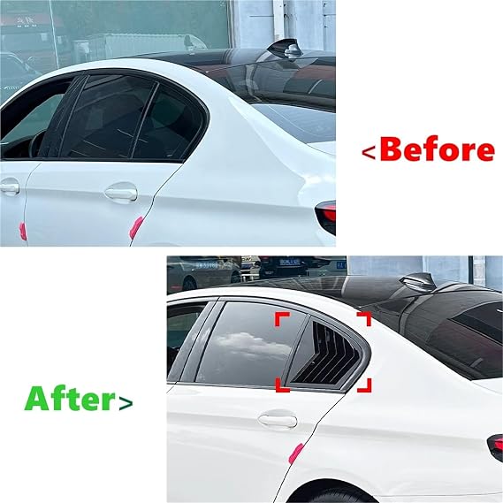 Bmw 5シリーズ G30 2018 2019 2020 2021 2022 2023 車用リアサイドウィンドウルーバーエアベントフロントガラス装飾カバーabs光沢ブラック