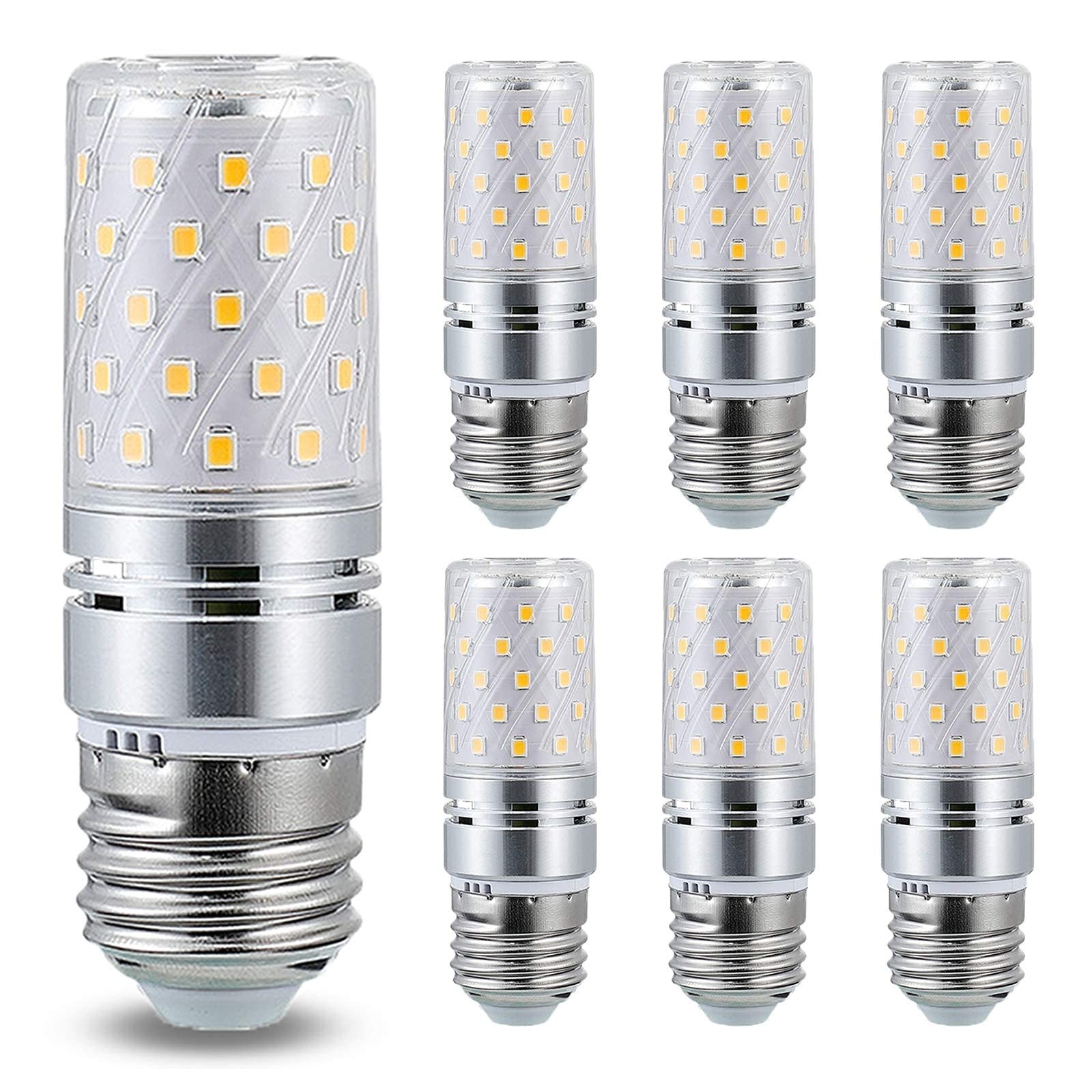 Bombillas LED E27,luz blanca cálida,12 W,1320 lúmenes,equivalente a bombilla incandescente de 120 W,CA 110 V/230 V,ángulo de haz de 360°,lámpara LED de maíz para candelabros,luces de pared,lámpara de