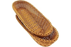 14" Poly-Wicker Dinner Roll Basket for Restaurant or Home Dining