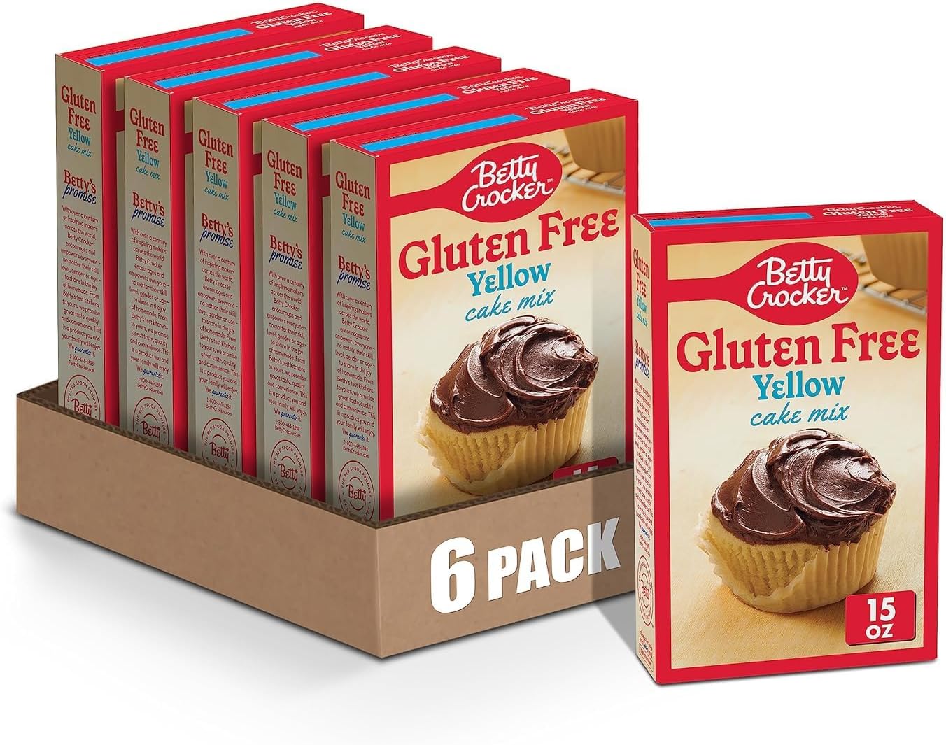 Gluten Free Yellow Cake Mix, 15 oz. (Pack of 6)