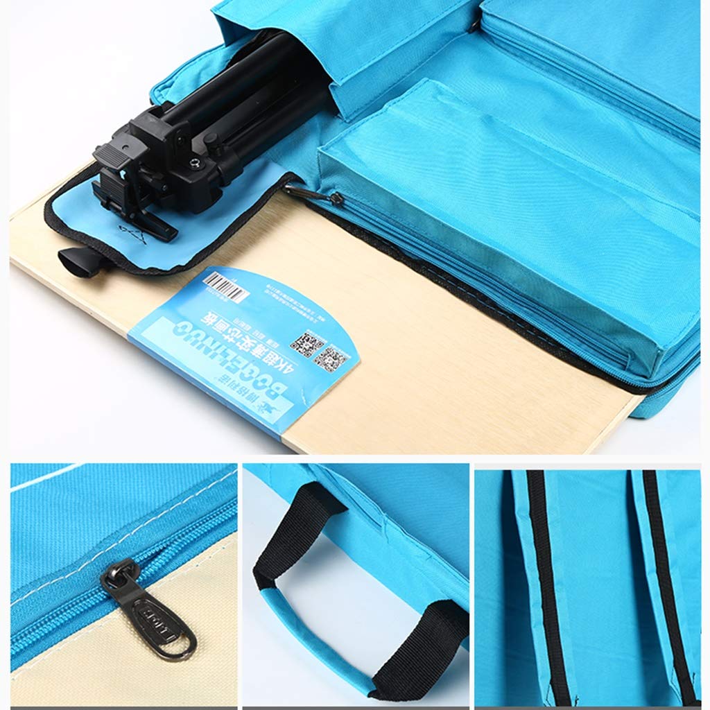 Künstlerstaffelei, multifunktionale tragbare Staffelei, Skizziersets, enthält 1 Aluminiumstaffelei, 1 Oxford-Rucksack, 1 Zeichenbrett aus Holz