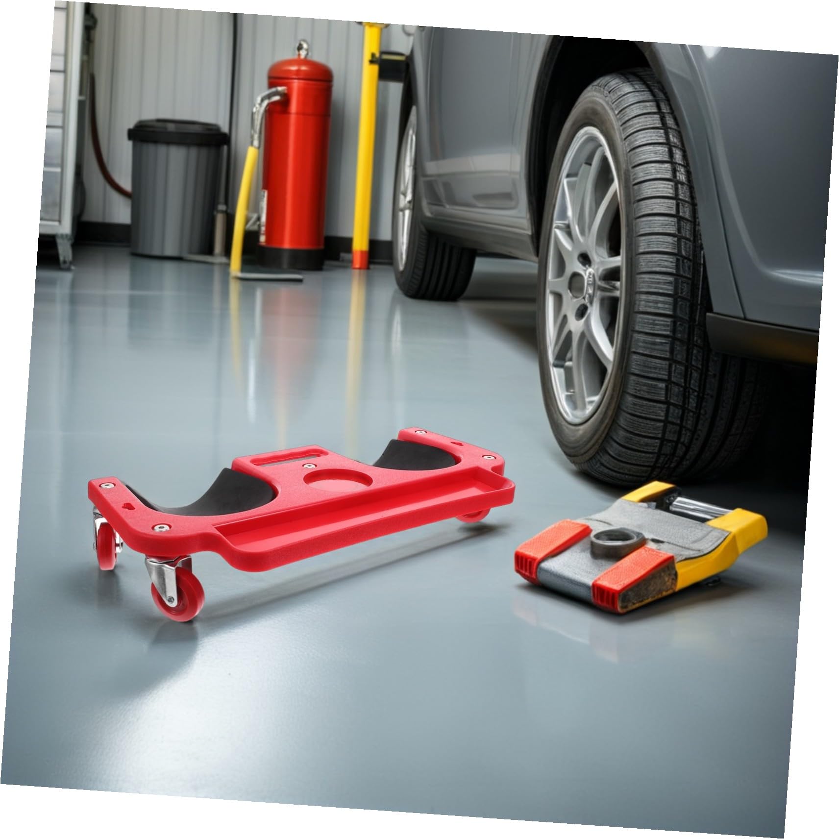 Zerodeko Almohadilla Rodante para Rodillas con Ruedas Protección Antideslizante para Reparación de Coches y Trabajo Azulejos Cojín Ergonómico para Construcción y Taller