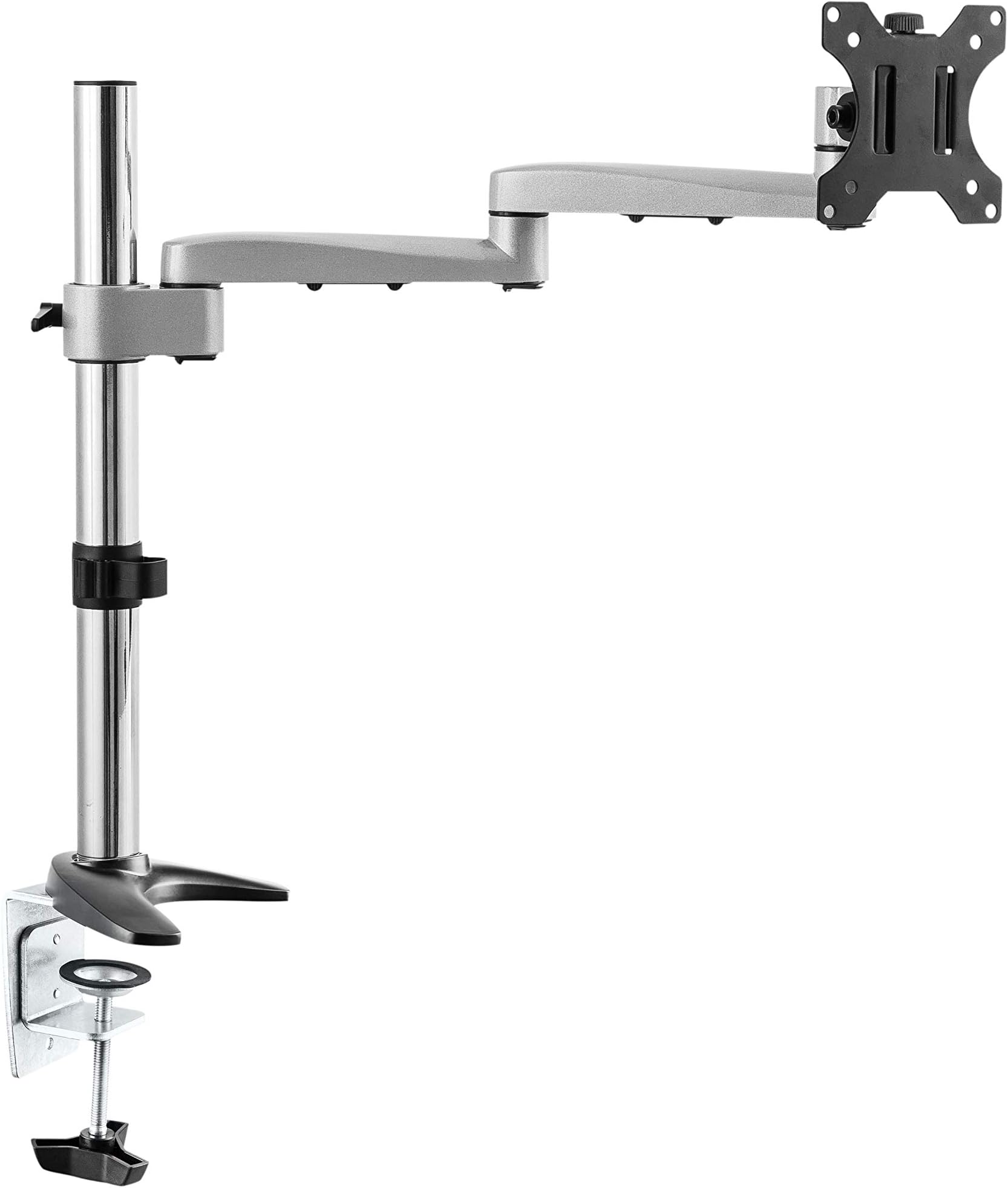 Supporto Monitor Regolabile Per Scrivania - Girevole E Inclinabile, VESA 75x75/100x100, Per Schermi 17-23" - Foto 7