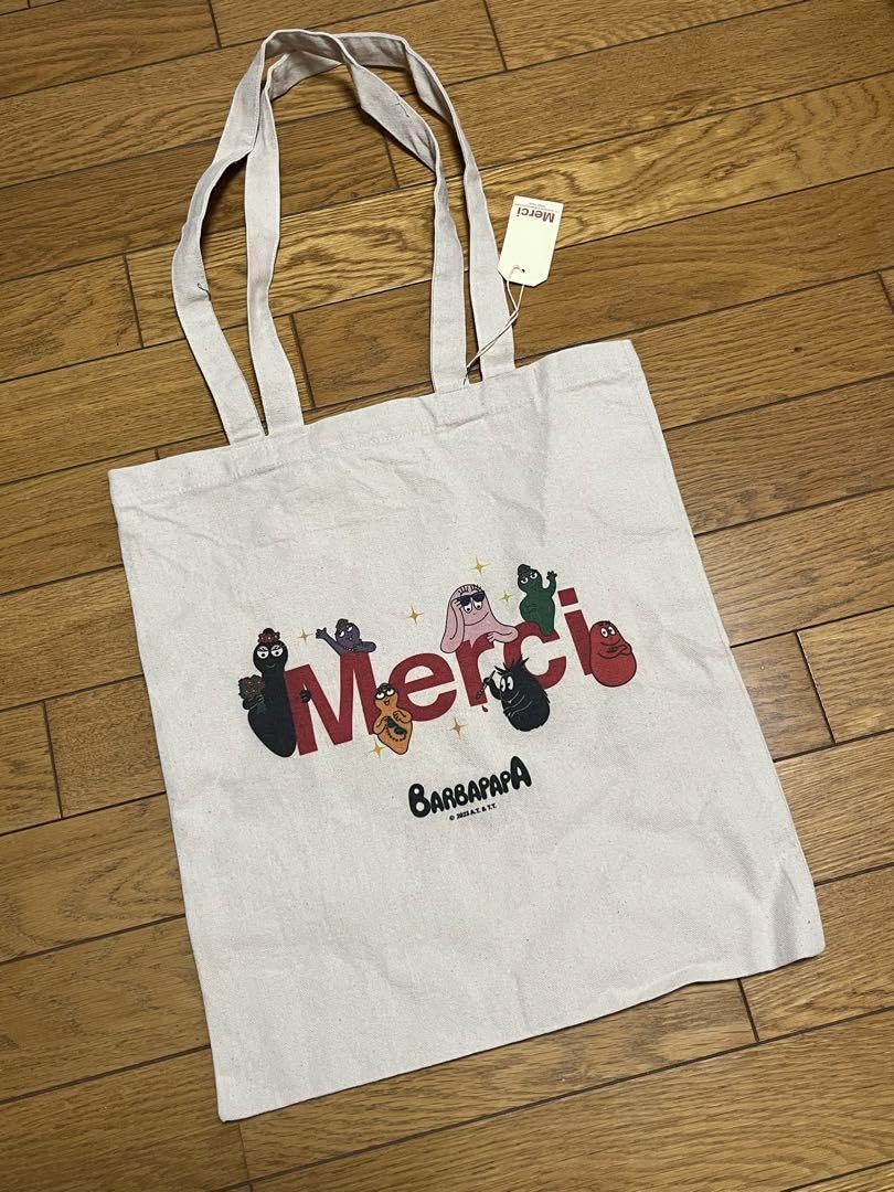 Amazon.co.jp: メルシー パリ バーバパパ キャンバストートバッグ 