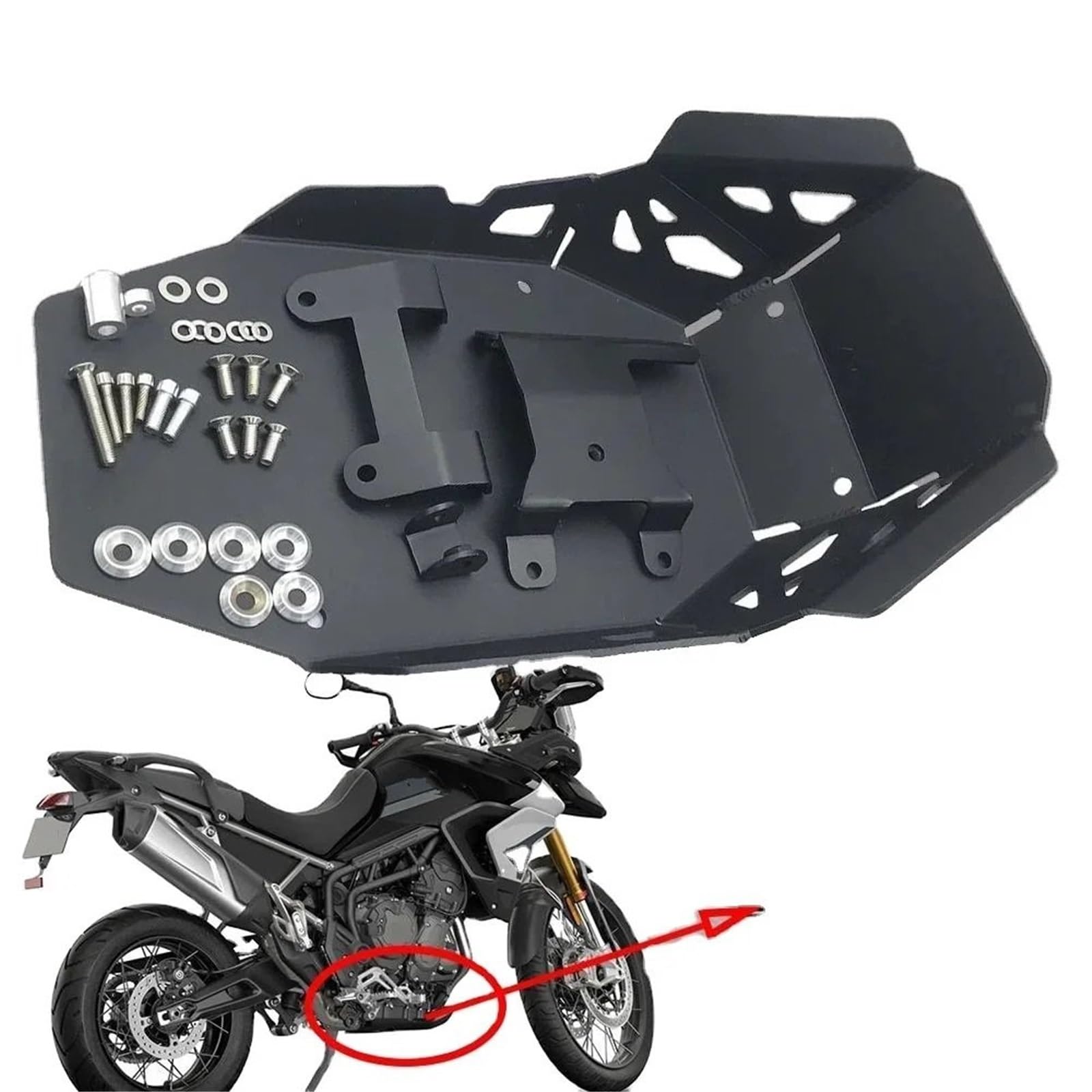 Osłona Podwozia Motocykla Do Tiger 900 Rallying Pro GT 2020 2021 Osłona silnika Osłona podwozia Podwozia Motocykla(Silver)