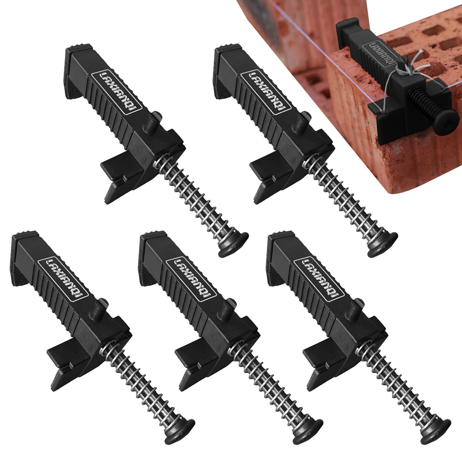 Masonry Lines Blocks - Brick Marking Tools, Brick Guide Wire Puller | Brick Lines Holders Lines Guides Sold in Pairs, Suspend Leveling Measuring Device Brick Wall Hook Brick Fastening Clips