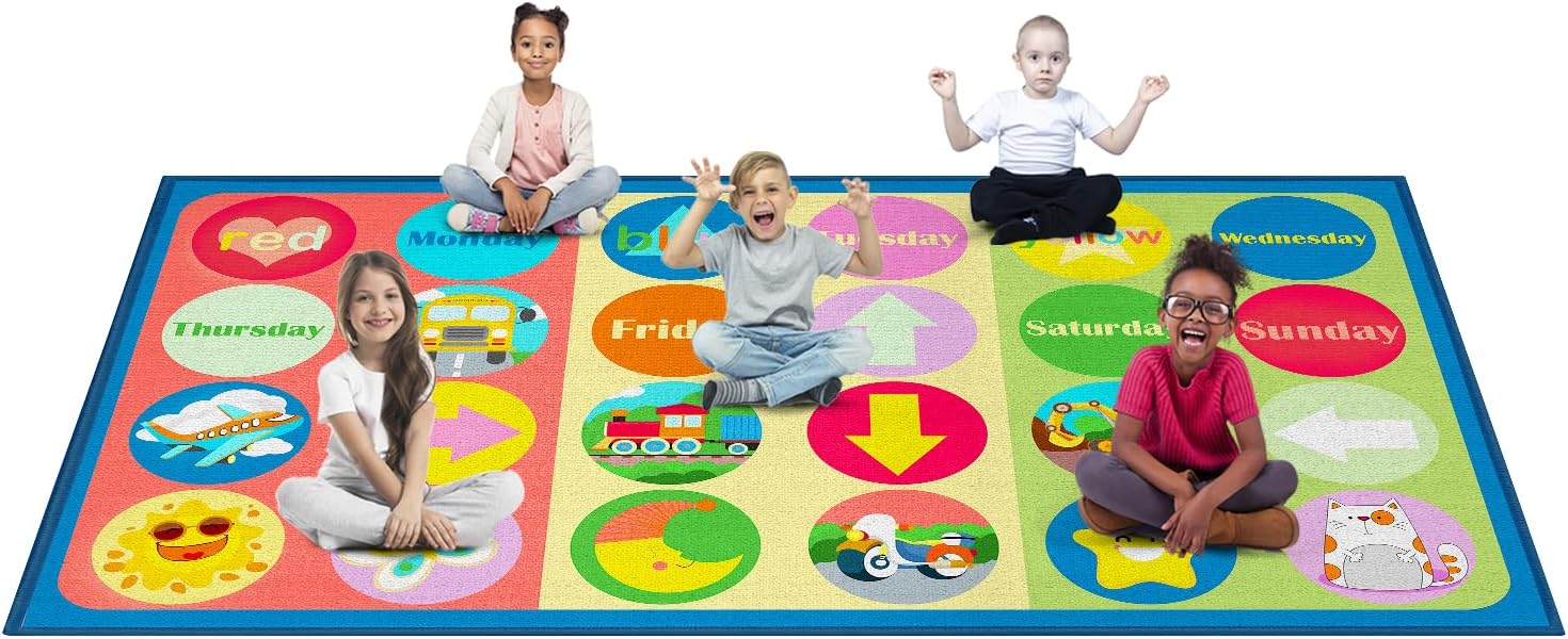 Amazon.com: ABCarpet Classroom Rug Carpet Learning Educational ...