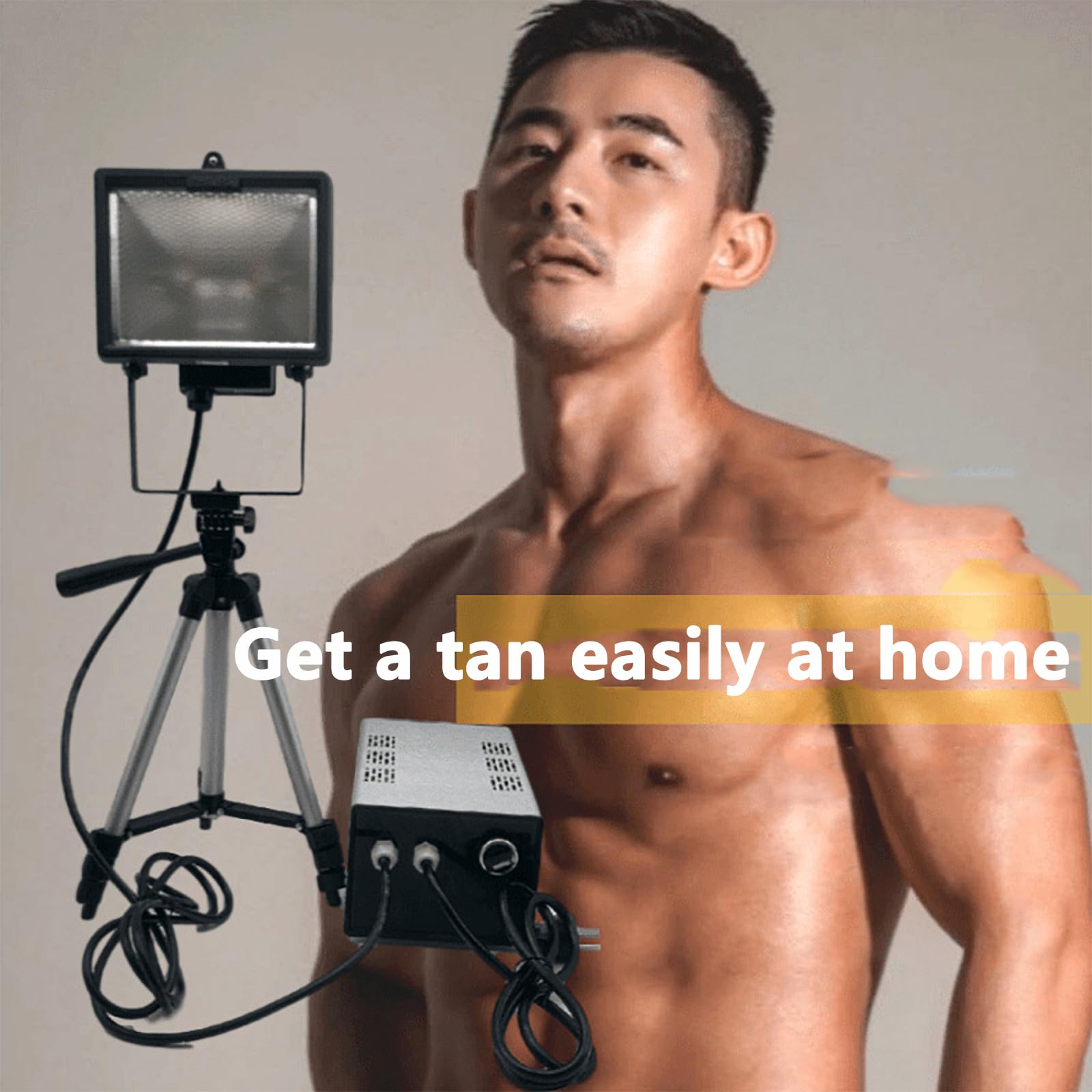 Lampe Solaire Bronzage,Dispositif Bronzage Simulant La Lumière du Soleil avec Filtres Optiques Et Fonctions Synchronisation,Transmission Élevée 200 À 400nm,Zone D'irradiation 80 À 100cm