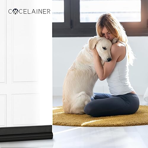 Miniatura 7 de C CELAINER Tope de corrientes de aire para puerta, bloqueador de ruido debajo de la puerta, sellador a prueba de aire de luz de sonido para parte