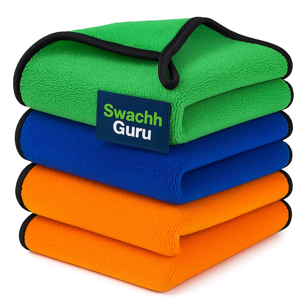 Microfibre Cleaning Cloth 600gsm 30x40 Ultra-Soft Car Microfiber Cloth for Car Cleaning, Car Wash, Kitchen & Laptop – Multi-Purpose Microfiber Cloth for Home & Auto (1, Mix)-image-27