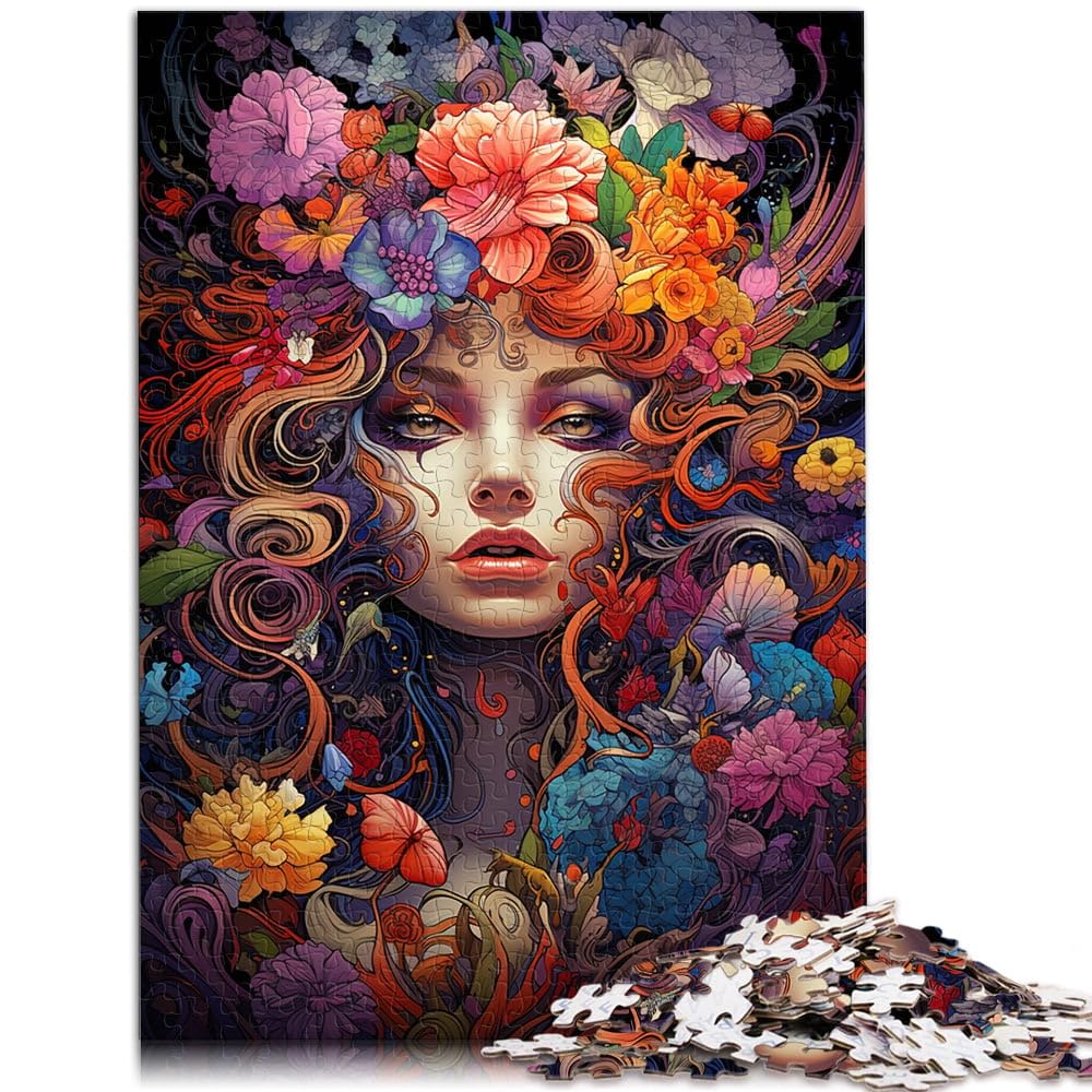 Puzzles for Adults 1000 Piece psychedelic rose woman Pattern assembly 50x70cm gifts for friends and family for teenager 14+ — image 1
