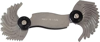 Made in USA | Unipec Screw Pitch Gauge – 28 Leaves, 0.25–2.50mm Pitch | Metric Thread Gage Tool | Precision Steel Thread Measuring Tool