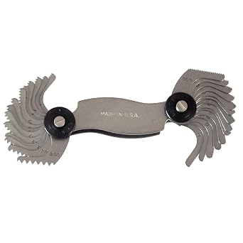 Screw Pitch Gauge, 0.252.50mm Pitch, 28 Leaves | Made in USA, Metric Thread Gage Tool, Precision Steel, Thread Measuring Tool