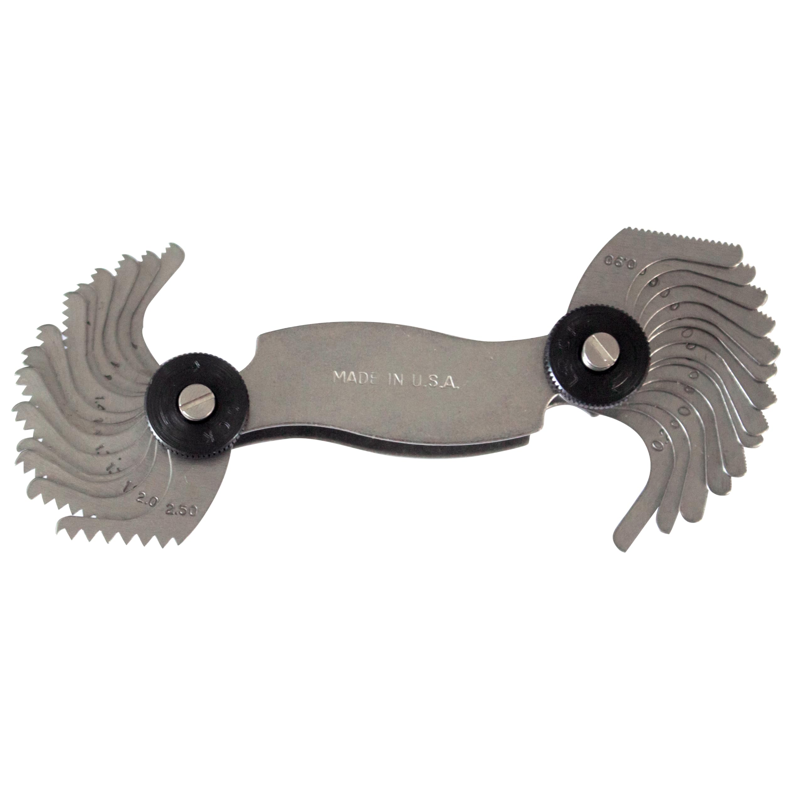 Made in USA | Unipec Screw Pitch Gauge – 28 Leaves, 0.25–2.50mm Pitch | Metric Thread Gage Tool | Precision Steel Thread Measuring Tool