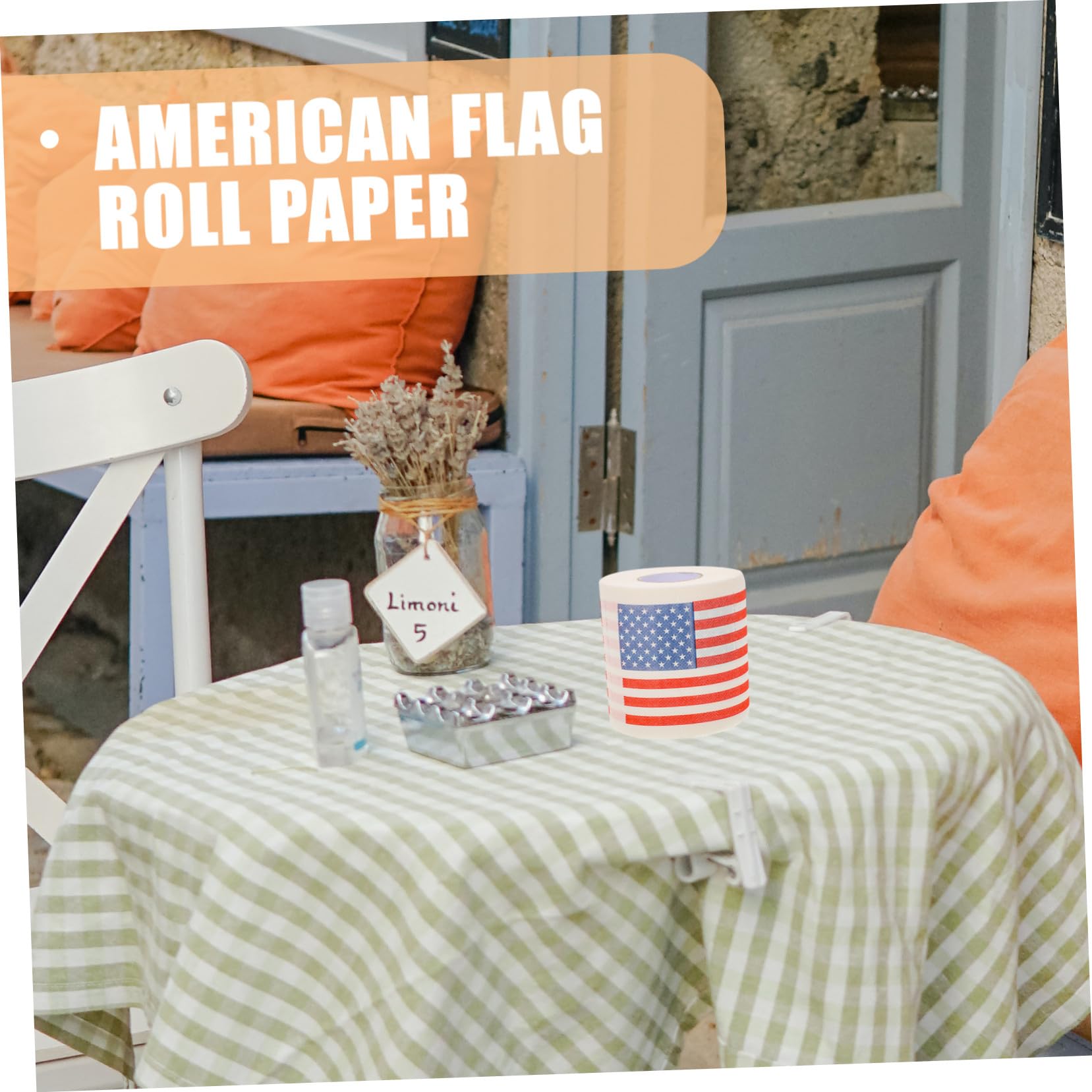 Veemoon Rotoli Carta Igienica Con Bandiera Americana 2 Rotoli Di Carta Velina in Cellulosa Pura Per Bagno Igienica Stampata Multifunzione Per Wc E Tavolo 3 Strati