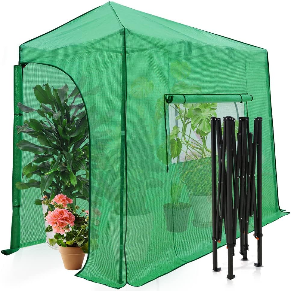 Amazon.com : Strong Camel Large Outdoor Lean to Walk-in Wall Greenhouse ...