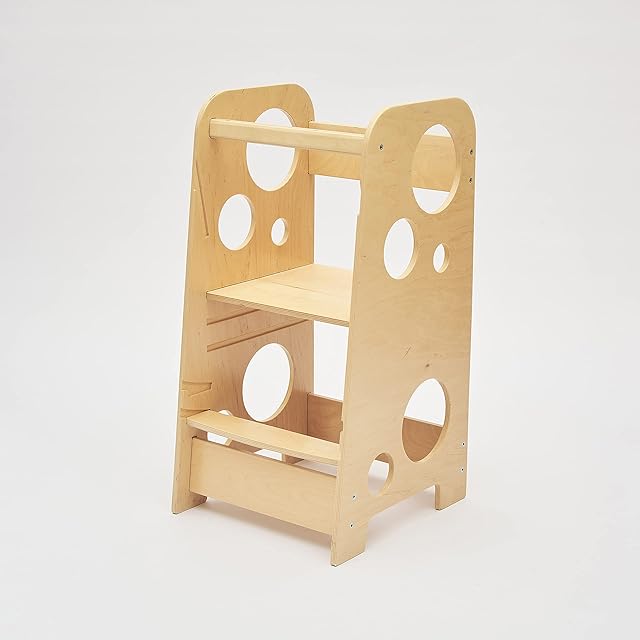 BusyKids Learning Tower Toddler Step Stool Kitchen Helper Step Stool for Kids Montessori Tower