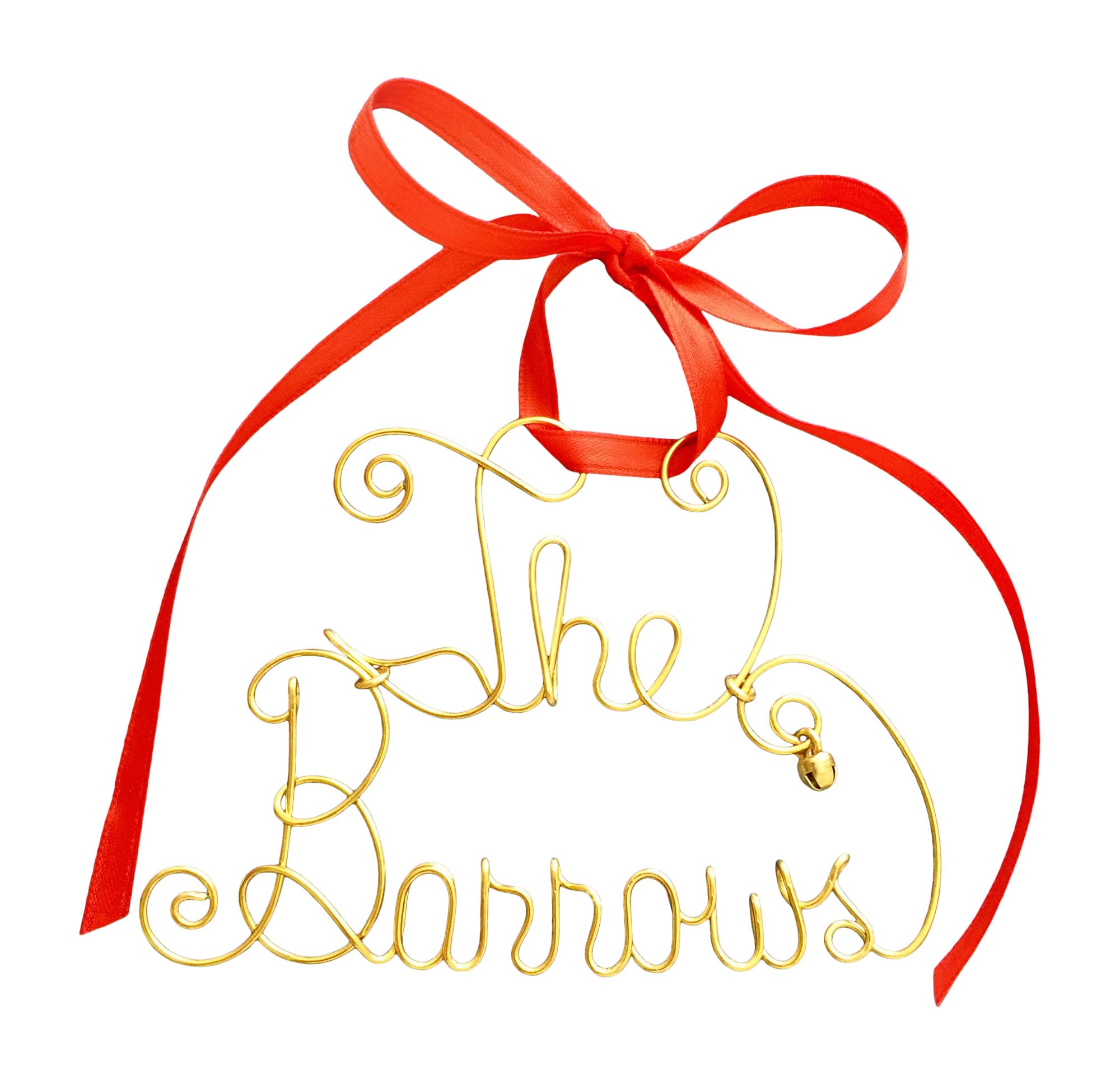 Custom Family Name Ornament~Personalized Silver or Gold Wire Name~Family Christmas Gift~The Original~add Year, Date, 2024 available~Handcrafted~Perfect for your Family Xmas Tree