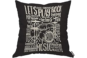 Silhouette Graphic AOYEGO Drum Pillow Cover