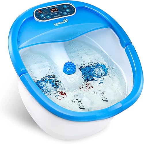 Ivation rodillos de masaje spa para pies masajeadorclimatizada baño automática vibración burbujas Digital Control de Temperatura Ajustable 3Pedicura