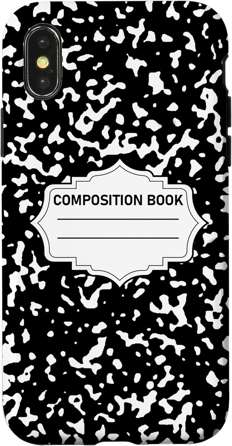 Composition Note Book Back To School Abstract Retro Case for iPhone 12/12 Pro