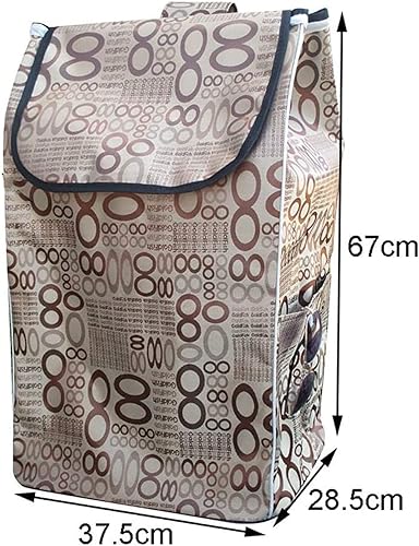 Miniatura 2 de Bolsa de repuesto para carrito de compras, bolsa de carrito portátil de 71 litros para carrito de compras, bolsa de almacenamiento impermeable de