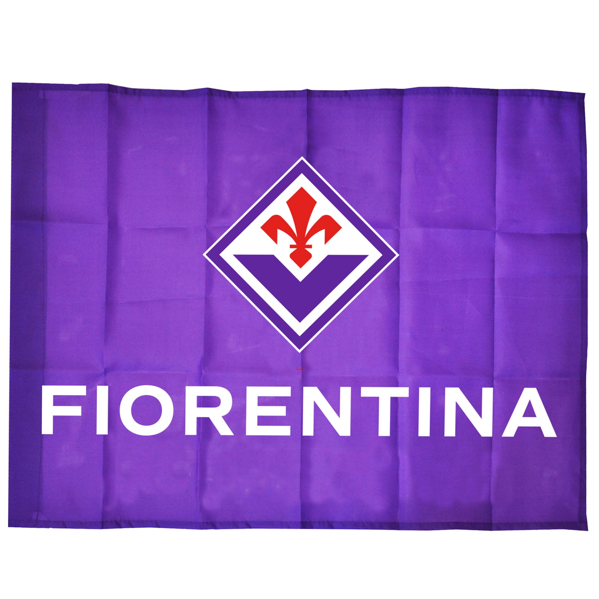 BANDIERA Fiorentina Viola Bandiera Poliestere 140X90 CM Nuovo Logo