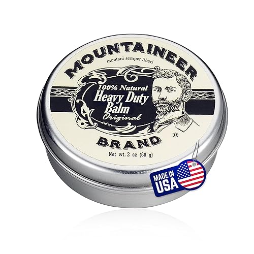 Mountaineer Brand - Bálsamo para barba resistente para hombres, 100% natural, sin parabenos ni colorantes, bálsamo para peinar y acondicionar, forma