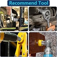 Vista 7 de 13+1Pcs Impact Bolt Extractor Kit & Lug Nut Removal Tool, Cr-Mo Rounded Bolt Remover, Stripped Bolt Extractor Set with Solid Storage Case for