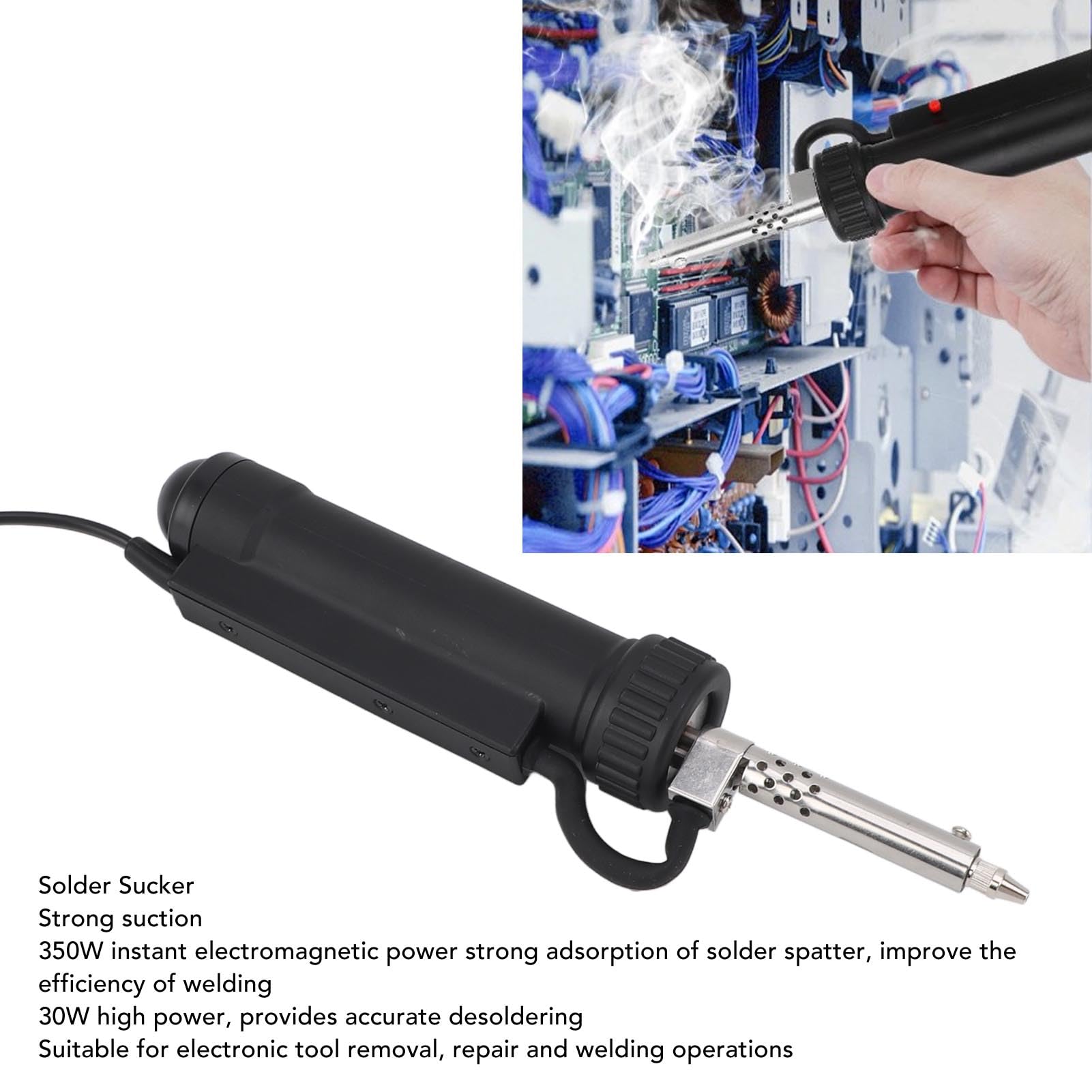 Pompe à Dessouder électrique 30W 220V - Désoudage Automatique Avec Buses Incluses - Pour Soudure électronique, Réparation De Circuits - Prise UE