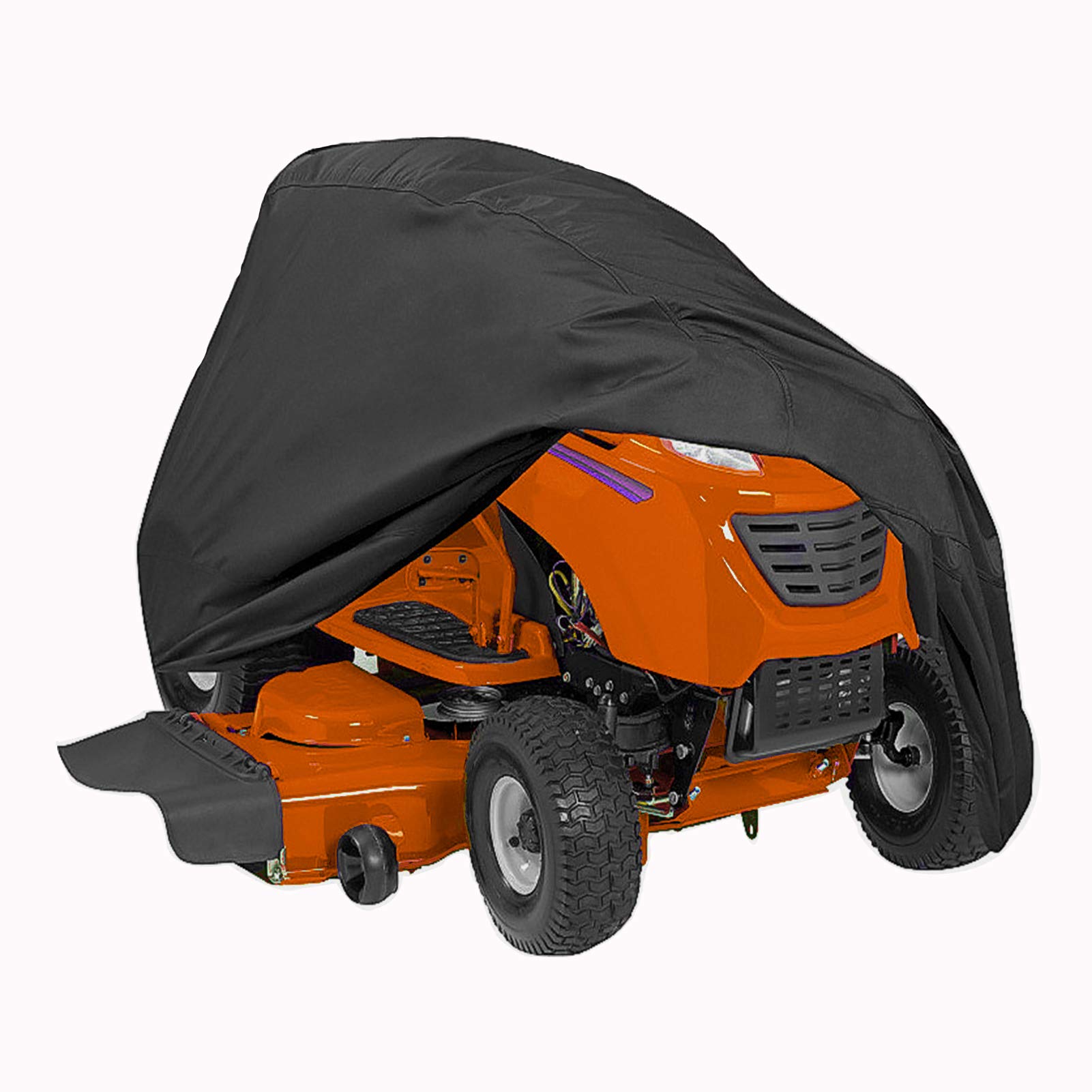 FemuarLawn Mower Cover Waterproof Tractor Cover Fits Decks up to 54", Universal Fit Outdoor Riding Lawn Mower Covers with Drawstring Storage Bag (72"L x 54"W x 46"H)