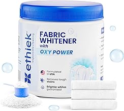 Ethiek Fabric Whitener 400 gm - Detergent Add-On Powder - Brighter Whites - Powerful Stain Remover - Removes Yellowness - Chlorine Bleach Free | Suitable with all Washing Detergent Powders and Liquids