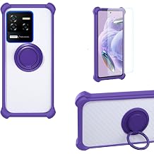 bojioderf Case for Krono NET HIT Phone Case Cover [with Tempered Glass Screen Protector] PC + Silicone [360 Metal Ring, Magnetic Car Mount] CSKB-ZI